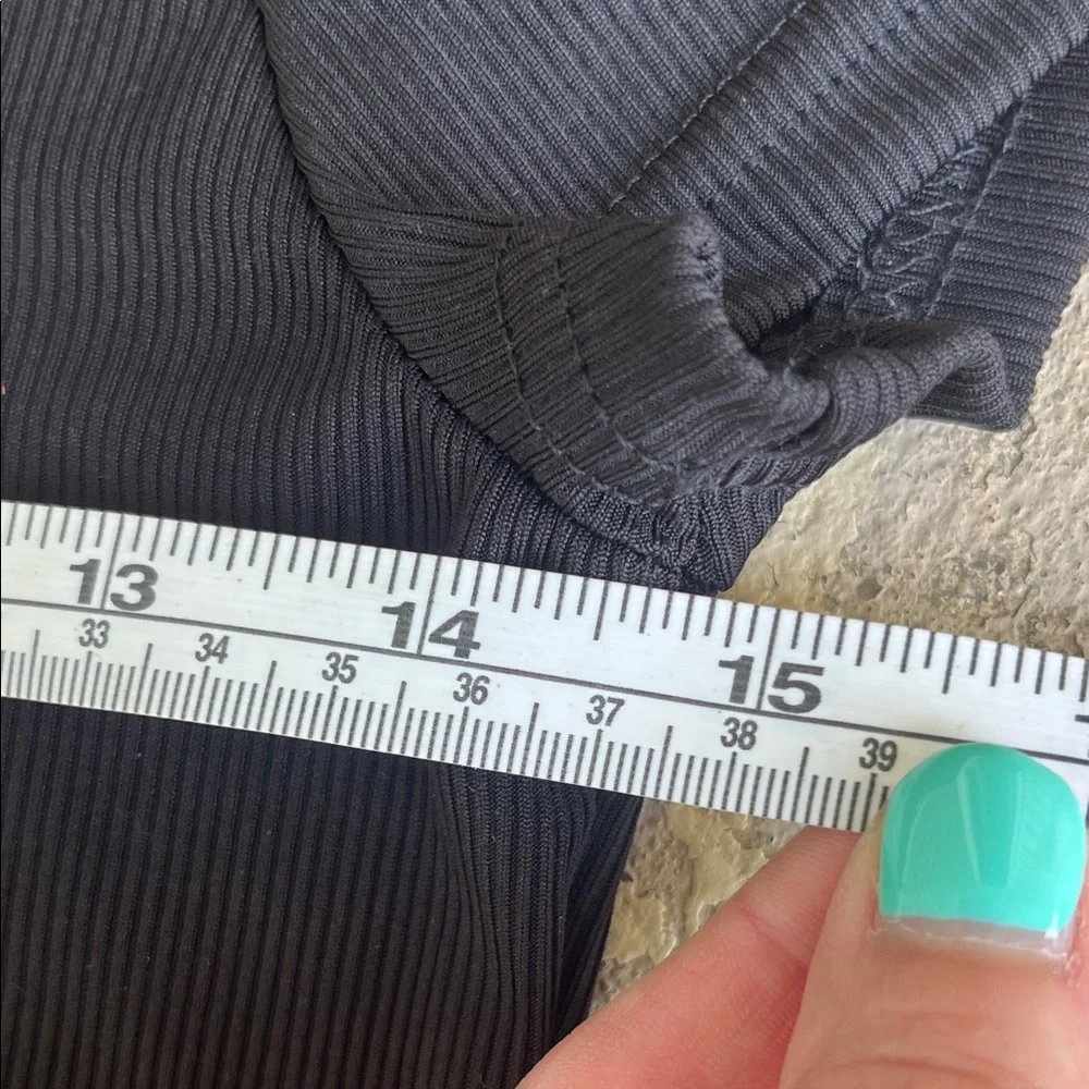 New Amazon Black Ribbed Bodysuit - Picture 8 of 12